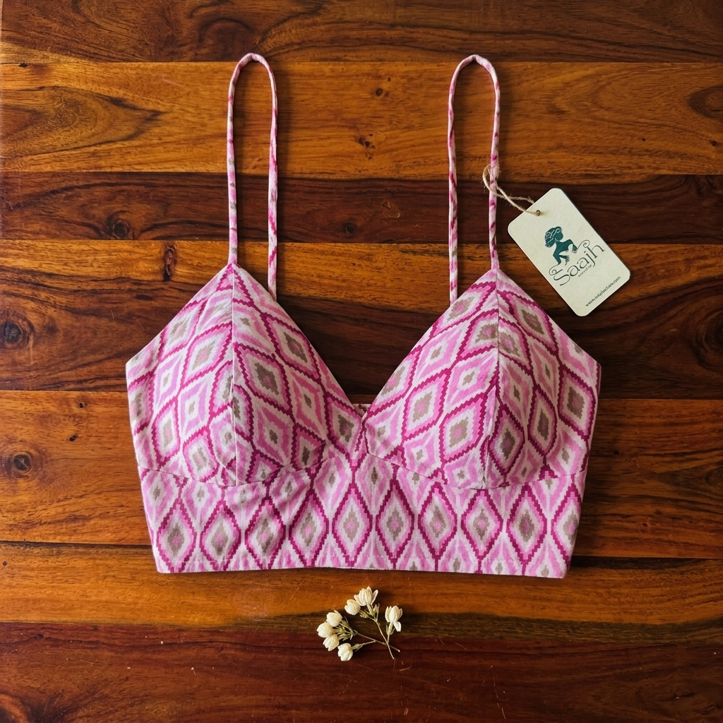Blush Ikat Bralette - Image 2