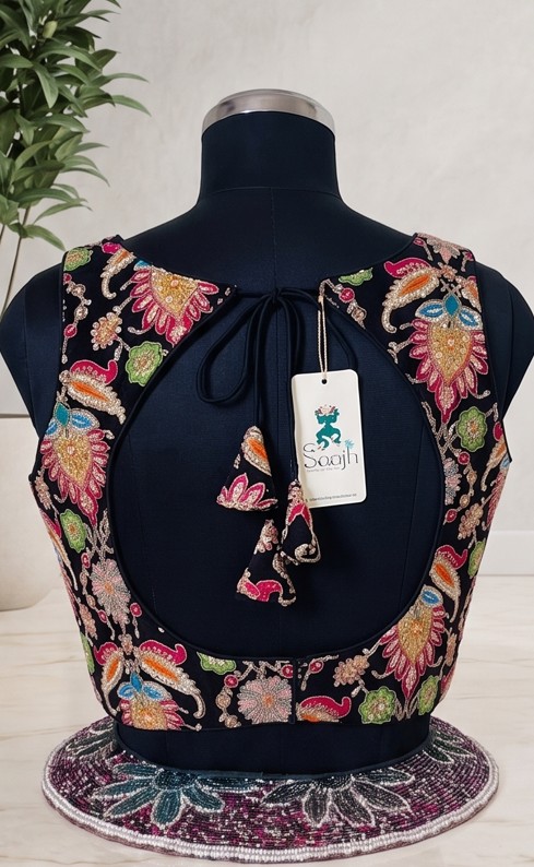Embroidered Black Blouse - Image 7
