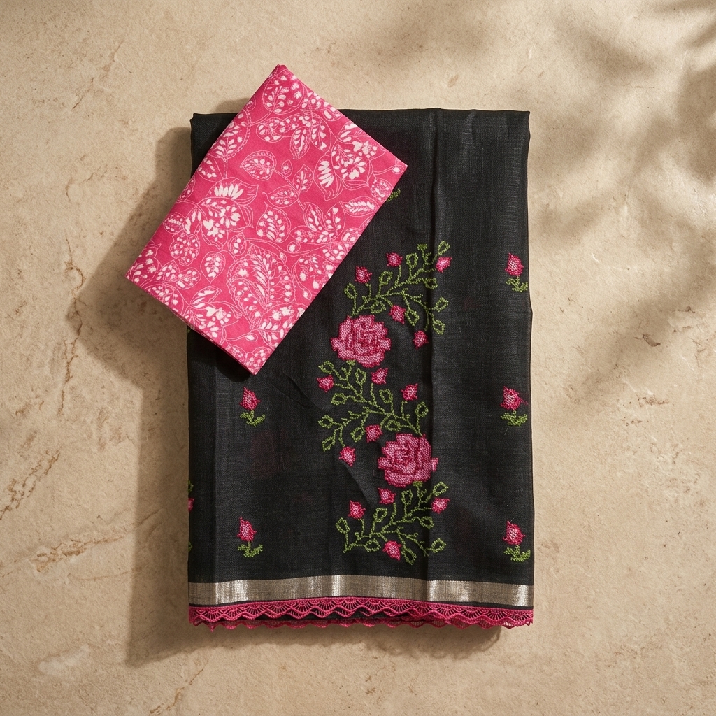 Kajal Black Kota Doria - Edition 02 - Image 3