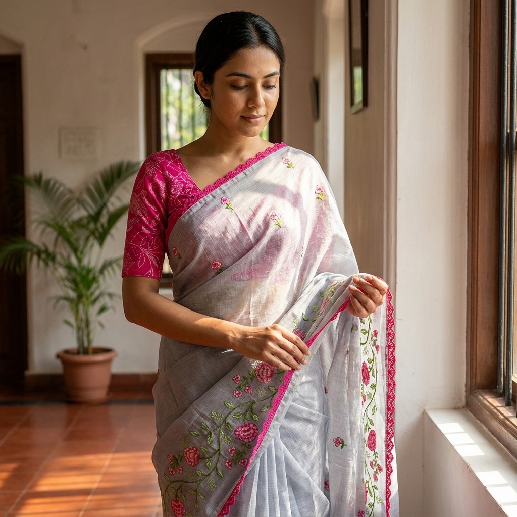 Megha Grey Kota Doria - Image 4