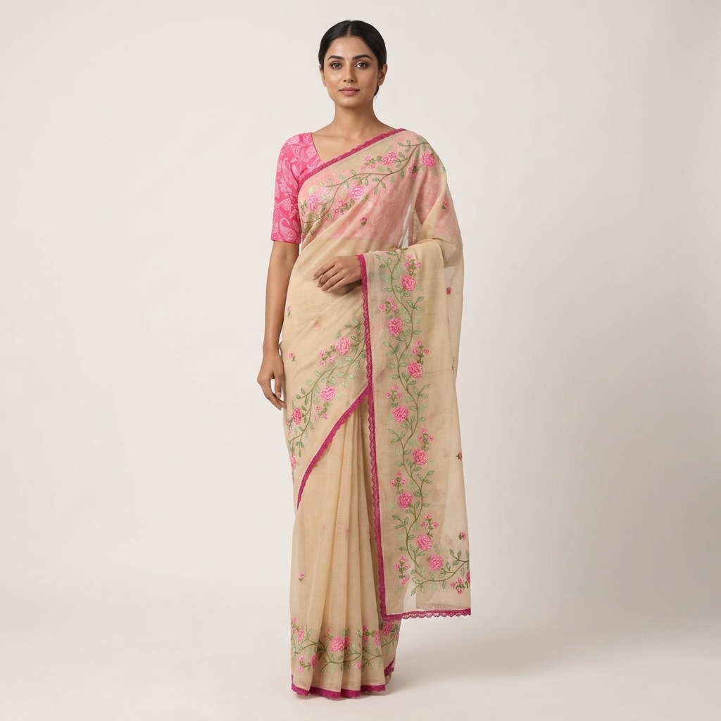 Sandhya Beige Kota Doria - Edition 01 - Image 2