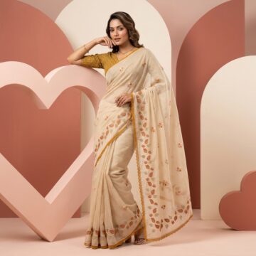 Sandhya Beige Kota Doria - Edition 02