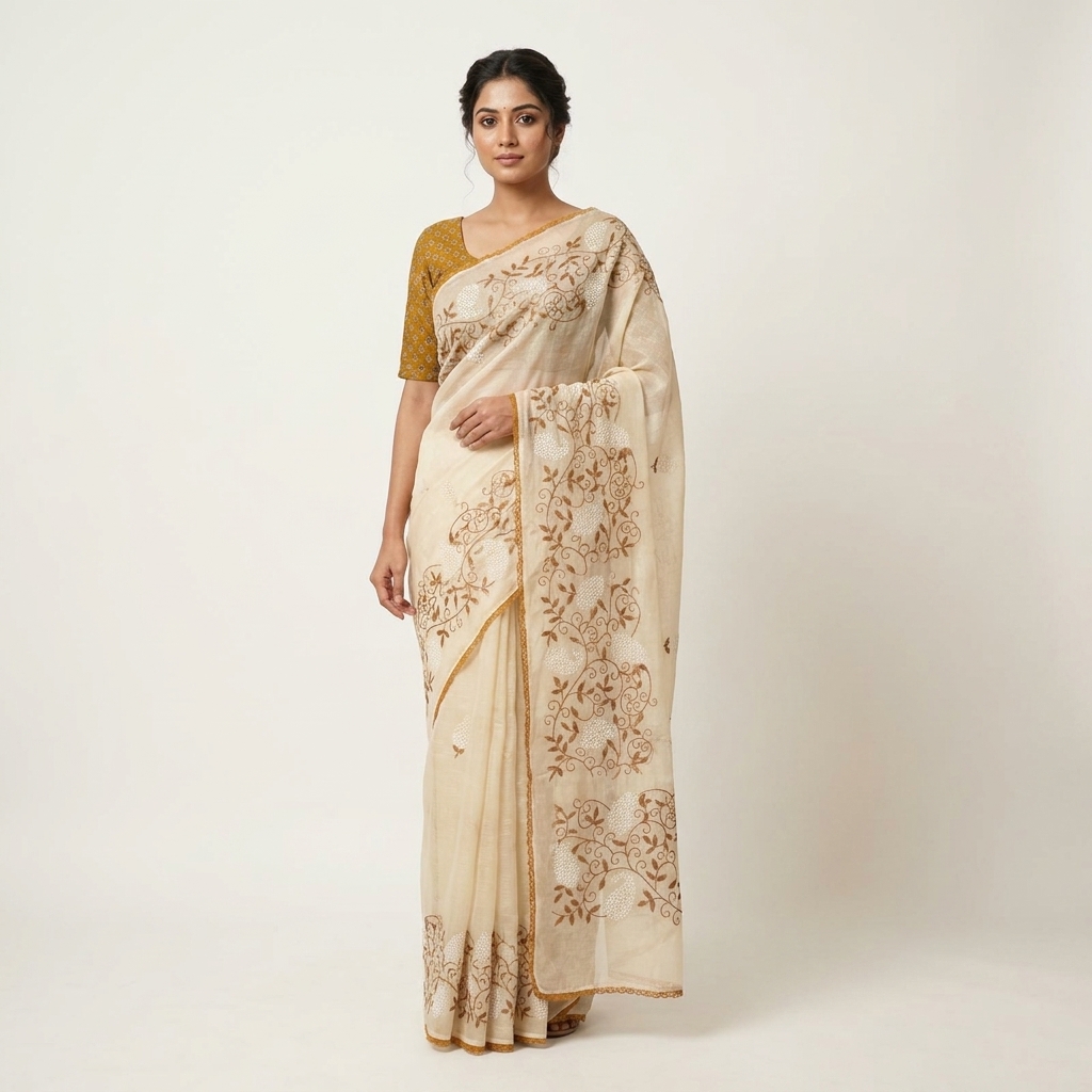 Sandhya Beige Kota Doria - Edition 03 - Image 2