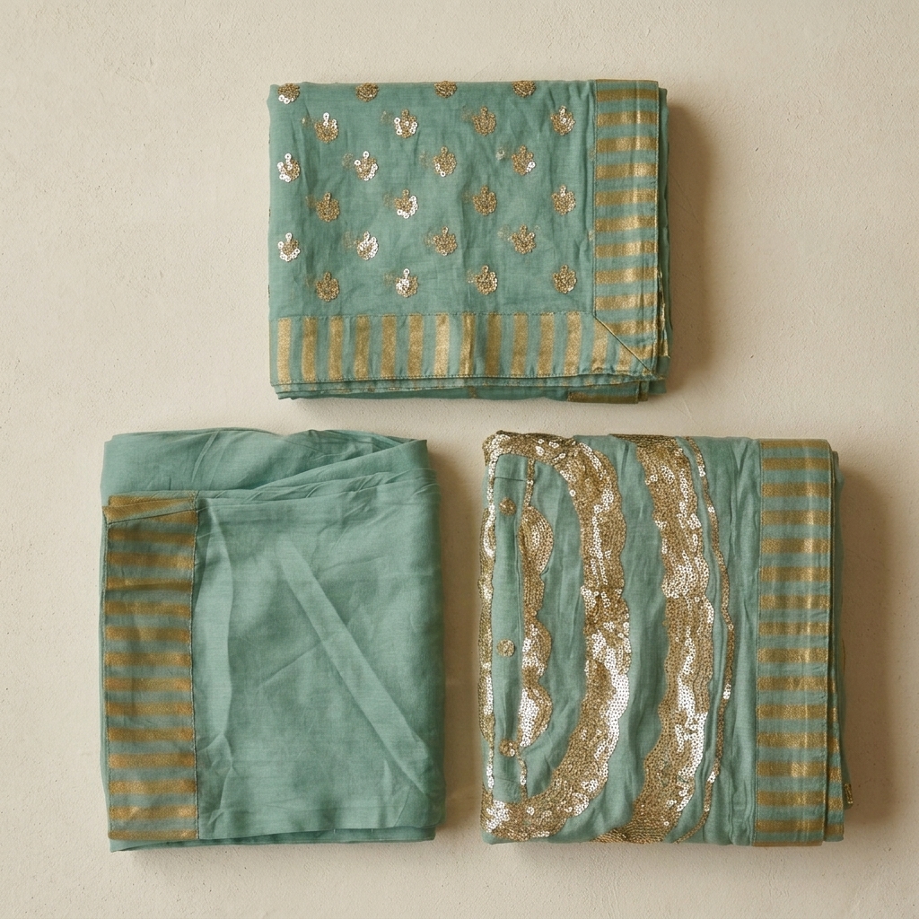 Utsav 3 piece set in Pista Green - Image 3