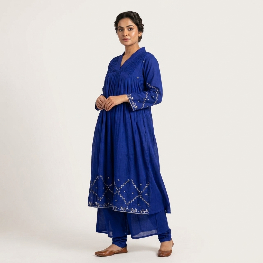 Utsav 3 piece set in Royal Blue - Image 3