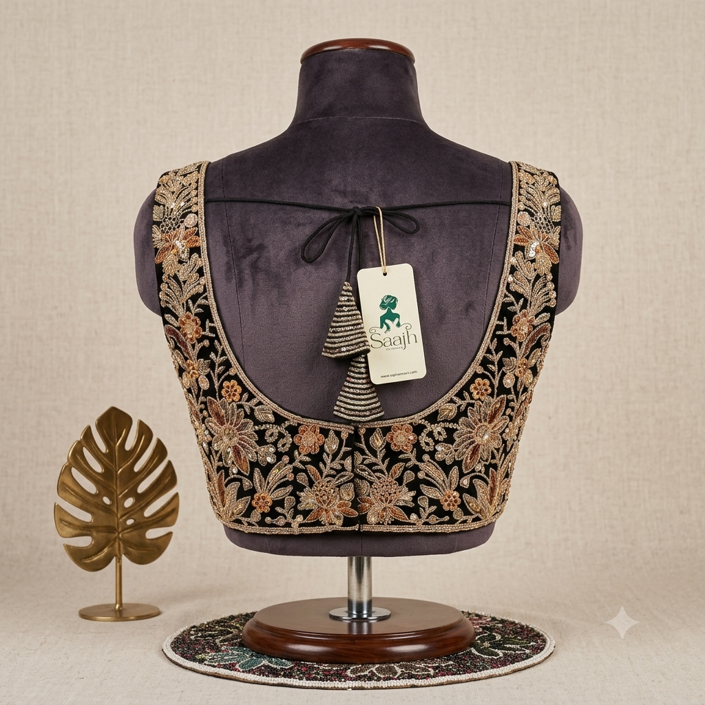Zari Black Blouse - Image 3