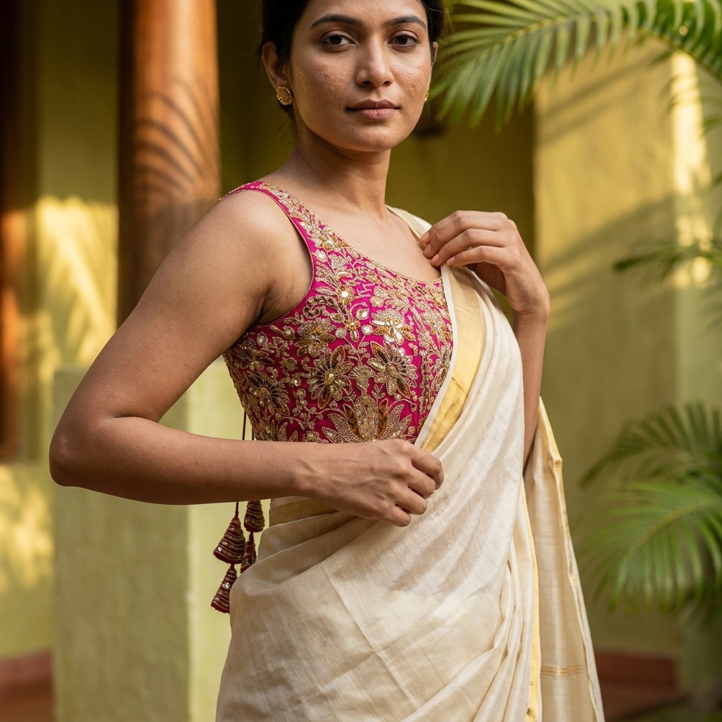 Zari Pink Blouse - Image 5