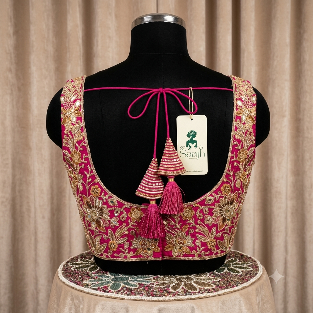Zari Pink Blouse - Image 3