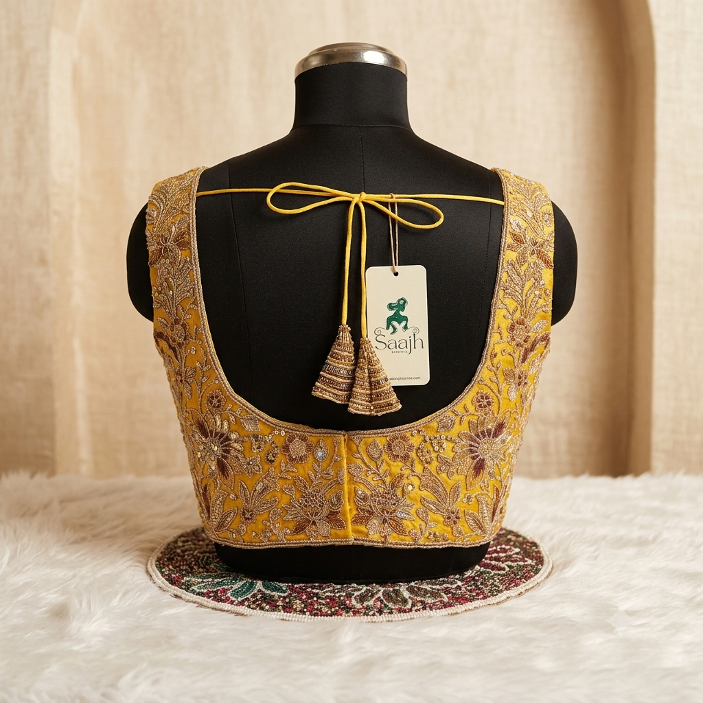 Zari Yellow Blouse - Image 3