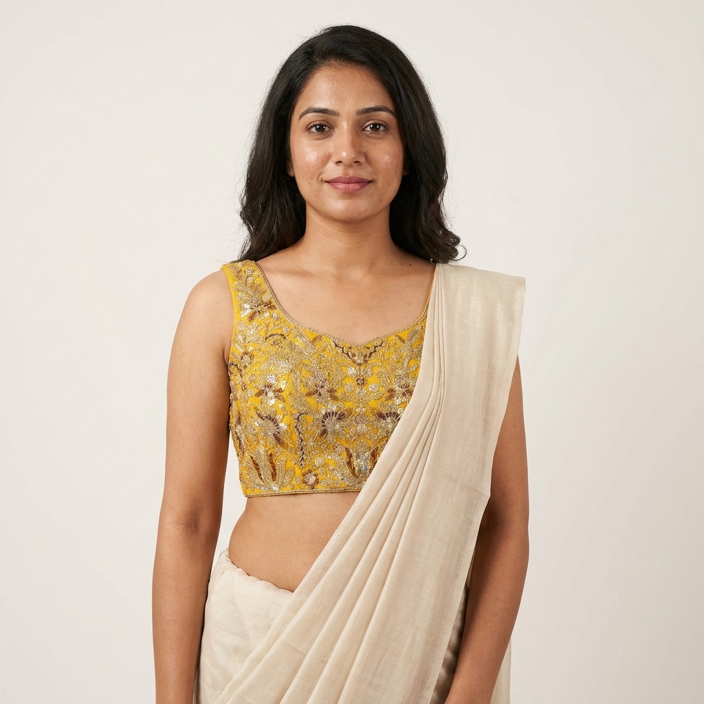 Zari Yellow Blouse - Image 2